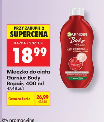 Mleczko do ciała Garnier Body Repair promocja w Biedronka