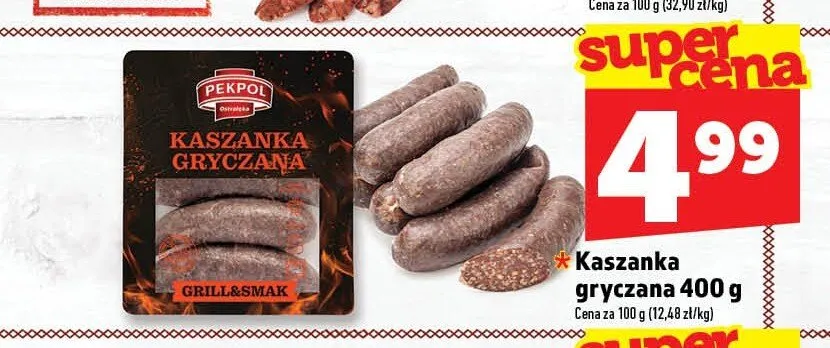Kaszanka gryczana Pekpol promocja w TOPAZ