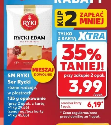 Ser Rycki Edam w plastrach promocja w Kaufland