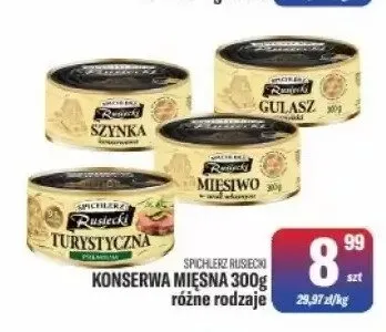 Konserwa mięsna Spichlerz Rusiecki turystyczna promocja w Tomi Markt