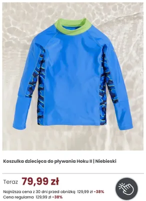 Koszulka dziecięca do pływania Regatta Hoku II Niebieski promocja w Regatta