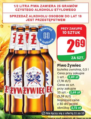 Piwo Żywiec promocja w Dino