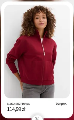 Bluza rozpinana Bonprix promocja w bonprix