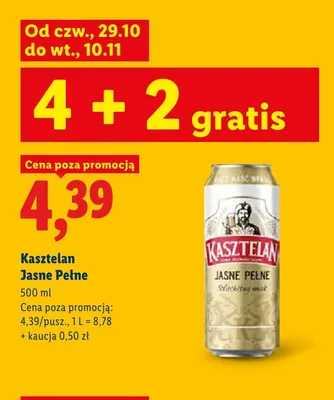Piwo Kasztelan promocja w Lidl