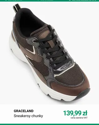 Sneakersy chunky Graceland promocja w Deichmann