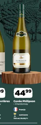 Wino Cuvée Philipson Chardonnay wytrawne promocja w Netto
