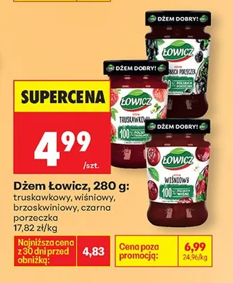 Dżem, różne rodzaje promocja w Biedronka