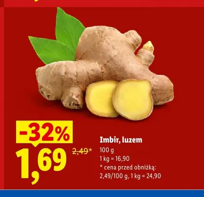 Imbir luzem Lidl promocja w Lidl