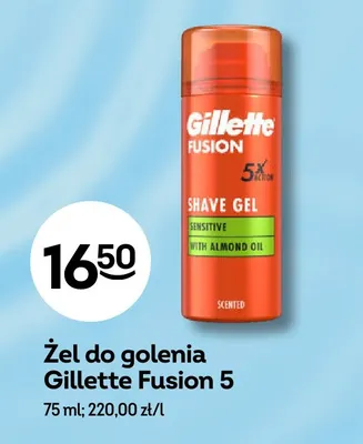 Żel do golenia Gillette Fusion 5 promocja w Żabka