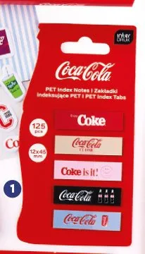 Zakładki indeksujące Coca-Cola Interdruk promocja w Biedronka
