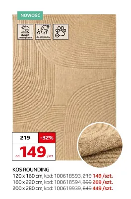 Dywan Kos Rounding 120x160 cm promocja w Komfort