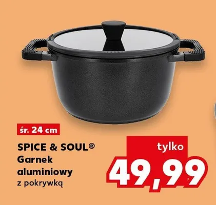 Garnek aluminiowy z pokrywką Spice & Soul promocja w Kaufland