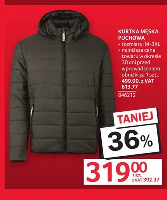Kurtka męska puchowa promocja w Selgros