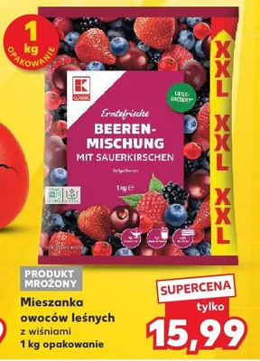 Mieszanka owoców leśnych z wiśniami promocja w Kaufland