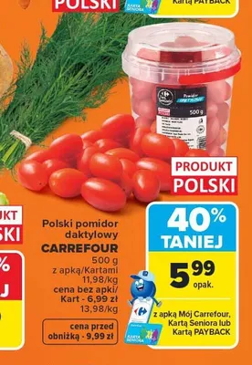 Pomidor daktylowy polski Carrefour promocja w Carrefour
