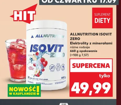 Elektrolity z minerałami Allnutrition Isovit Zero promocja w Kaufland