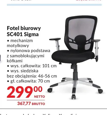 Fotel biurowy SC401 Sigma promocja w Makro