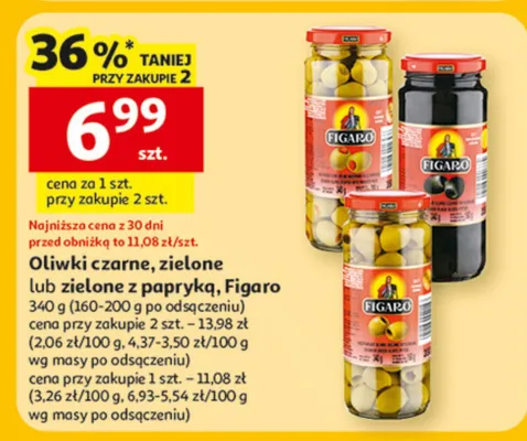 Oliwki czarne, zielone lub zielone z papryką promocja w Auchan