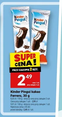 Kinder Pingui kakao Ferrero promocja w Twój Market