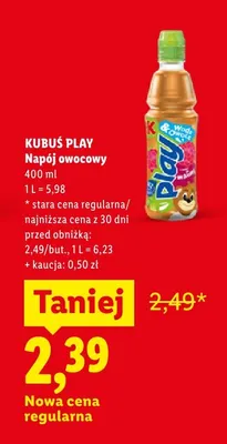 Napój owocowy Kubuś Play promocja w Lidl