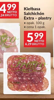 Kiełbasa Salchichón Extra plastry Serrano promocja w Makro