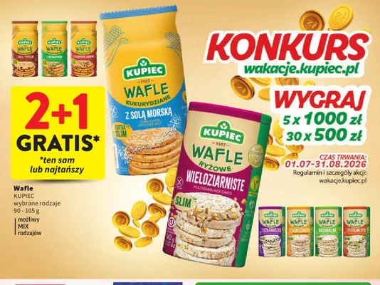 Wafle ryżowe wieloziarniste Kupiec promocja w Intermarche