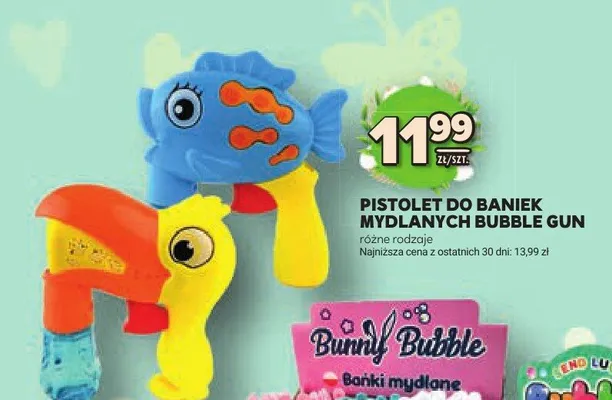 Pistolet do baniek mydlanych Bubble Gun promocja w Stokrotka