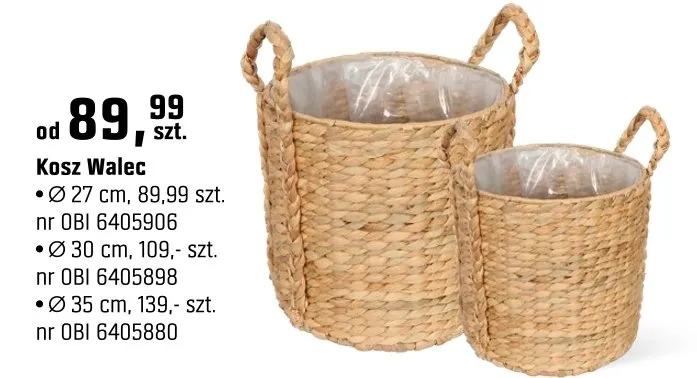 Kosz Walec 30cm promocja w OBI