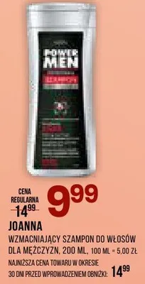Wzmacniający szampon do włosów dla mężczyzn promocja w Drogerie Natura
