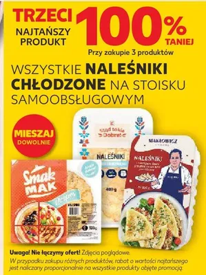 Naleśniki chłodzone na stoisku samoobsługowym promocja w Kaufland