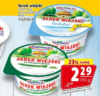 Serek wiejski Piątnica lekki promocja w Prim Market