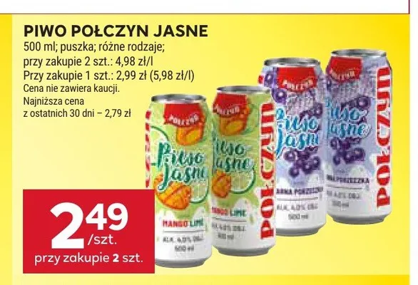 Piwo Połczyn Jasne Anna Porzeczka promocja w Stokrotka