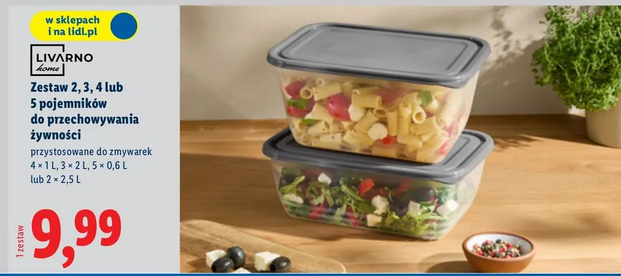 Zestaw pojemników do przechowywania żywności  promocja w Lidl