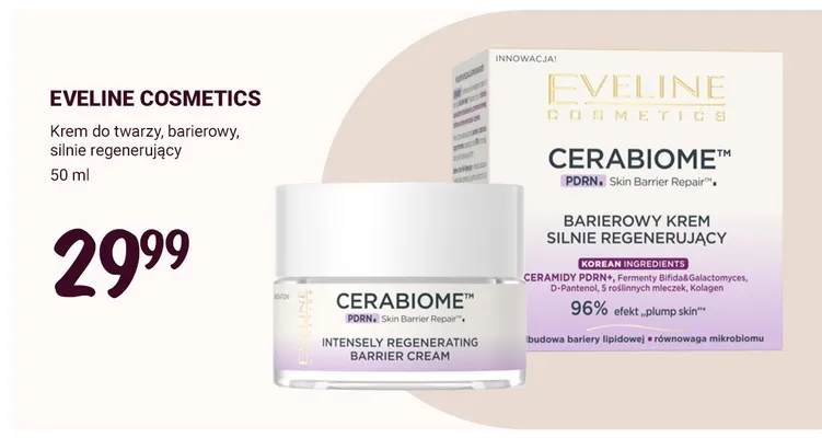 Krem do twarzy, barierowy, silnie regenerujący promocja w Rossmann