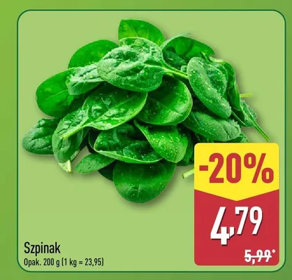 Szpinak promocja w Aldi