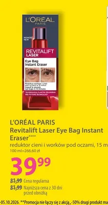 Reduktor cieni i worków pod oczami Revitalift Laser Eye Bag Instant Eraser L'Oréal Paris promocja w Hebe