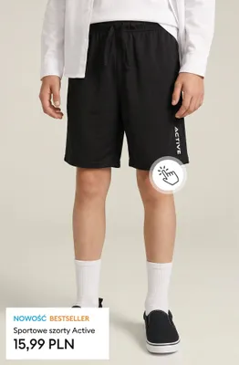 Szorty sportowe Active promocja w Sinsay