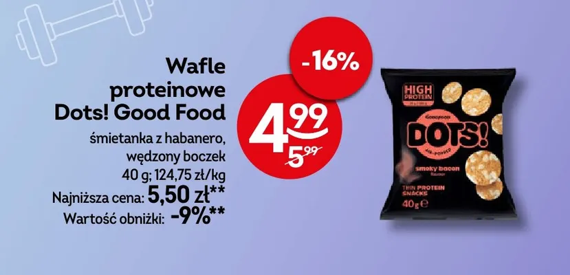 Wafle proteinowe Dots! Good Food śmietanka z habanero promocja w Żabka