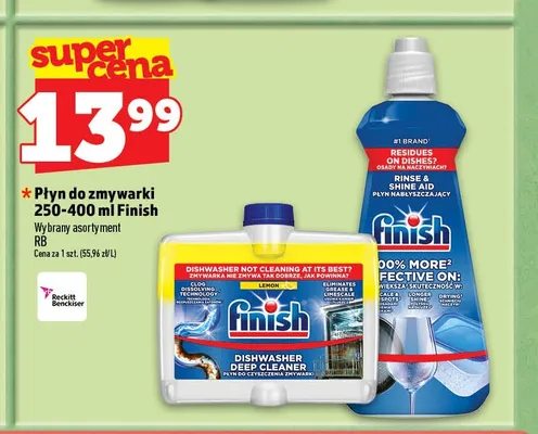 Płyn nabłyszczający do zmywarki Finish Rinse & Shine Aid promocja w TOPAZ