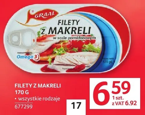 Filety z makreli Graal 170 g promocja w Selgros