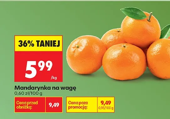 Mandarynka na wagę promocja w Biedronka
