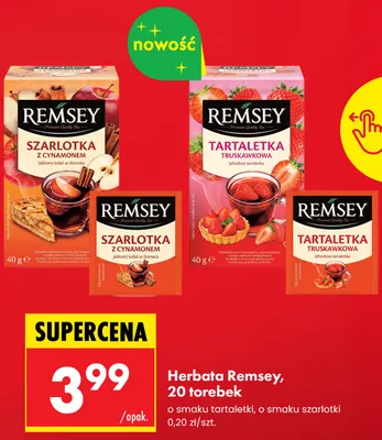 Herbata Remsey o smaku tartaletki promocja w Biedronka