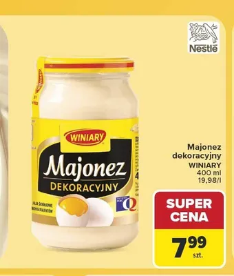 Majonez dekoracyjny Winiary promocja w Carrefour Market