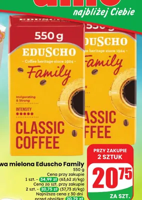Kawa mielona Eduscho Family promocja w Dino