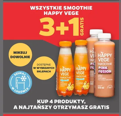 Smoothie Happy Vege Pink Fusion promocja w Netto