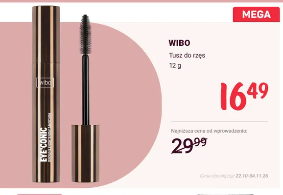 Tusz do rzęs Wibo promocja w Rossmann