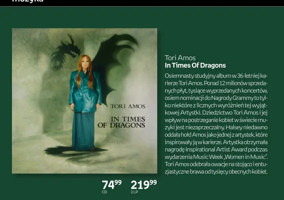 Płyta CD Tori Amos In Times Of Dragons promocja w Empik