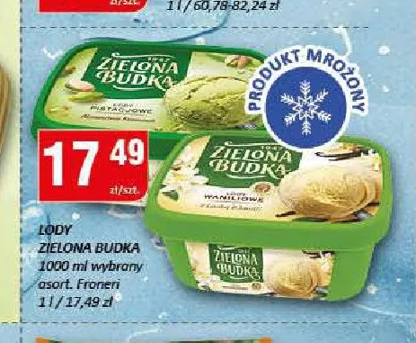 Lody Zielona Budka waniliowe promocja w Chorten