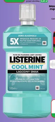 Płyn do płukania jamy ustnej Cool Mint Listerine promocja w Dino