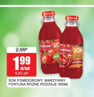 Sok pomidorowy Fortuna promocja w Bingo